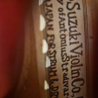 Vintage 1970s MIJ Kiso Suzuki Copy of Antonius Stradivarius 3/4 Violin Natural w/ OHSC & Bow image 6