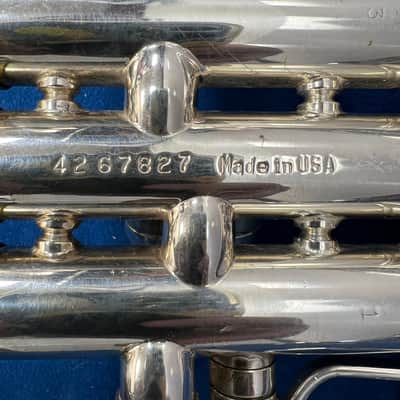 Used Conn USA 100B Bb Silver Trumpet with Conn 7C Mouthpiece & Original Case Just Serviced image 15