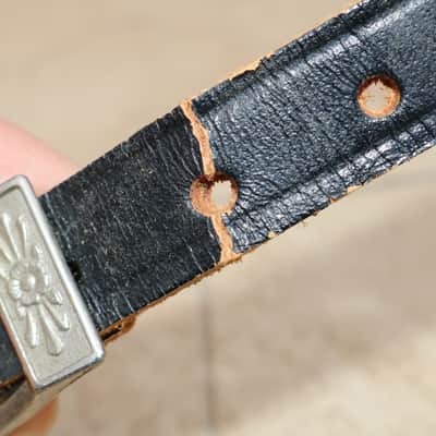 Vintage Leather Strap Circa 1960's - Black image 3