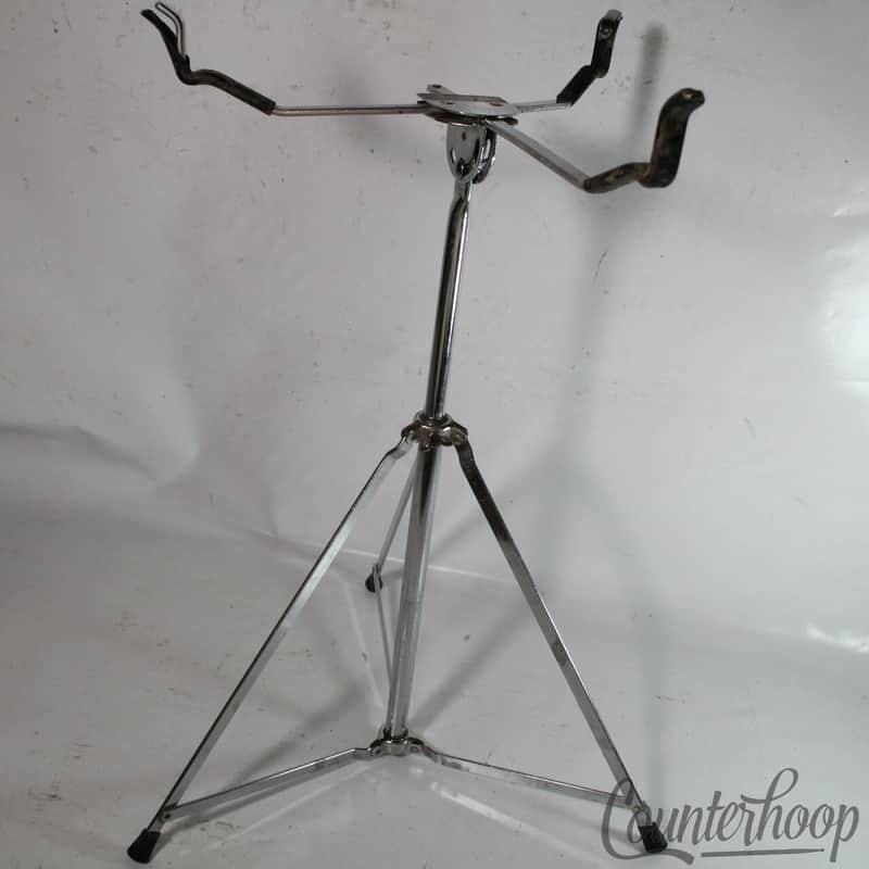 Slingerland Snare Drum Stand Black/Gold Niles,IL Top Basket Vintage60s Chome USA image 1