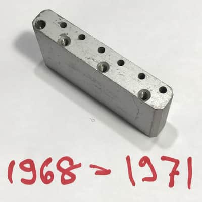 Fender Stratocaster Left Handed Bridge Steel Tremolo Block 1968 1969 1970 1971 image 1