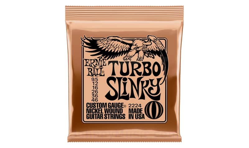 Turbo Slinky Nickel Wound Electric Guitar Strings 9.5 - 46 Gauge Set - world standard special-tempered+tinned steel & ni-plated wrap on steel hex core image 1