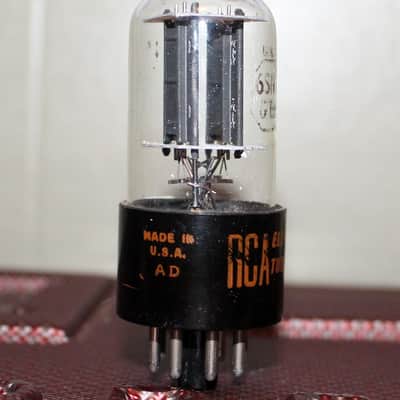 RCA 6SN7GTB VT-231 6SN7GT D GETTER BLACK LADDER PLATE VINTAGE 1964 image 2