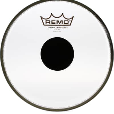 Remo Controlled Sound Clear Black Dot Drumhead - 8 inches image 1