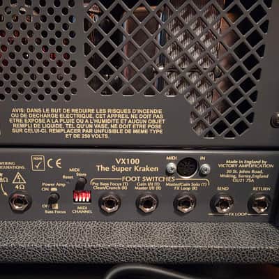 Victory Amps VX100 The Super Kraken Heritage Series 100-Watt Guitar Head 2010s - Dark Gray image 5