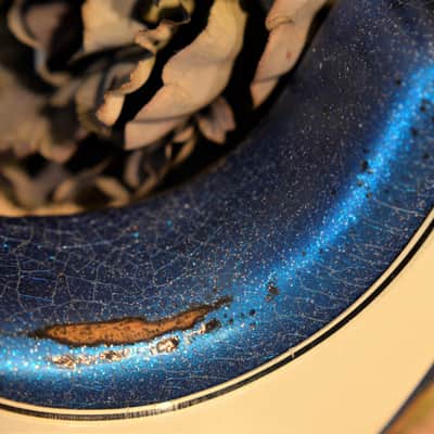 American Fender Stratocaster Relic Custom Nitro Blue Sparkle HSS image 17