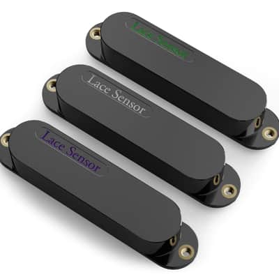 LACE Sensor "Triple Rainbow Set" 3-Pack Single Coil Pickups - Black image 3