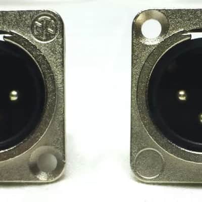 (2) Two Original NEUTRIK NC3MD-L-1 Male 3 Pin XLR Chassis Mount Connector. image 3
