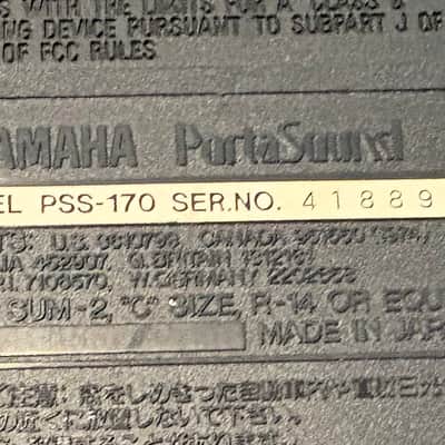 Yamaha PSS-170 Synthesizer 1986 - Black image 11
