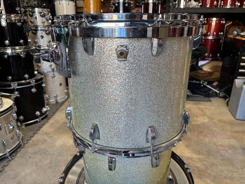 Ludwig Classic maple silver sparkle, 16 inch hanging floor drum image 1