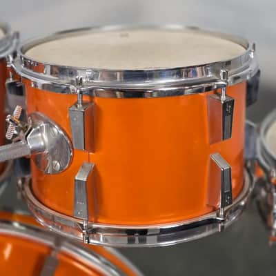Used Vintage Sonor Champion 5pc Drum Set Metallic Orange w/Hardware - Very Good image 3