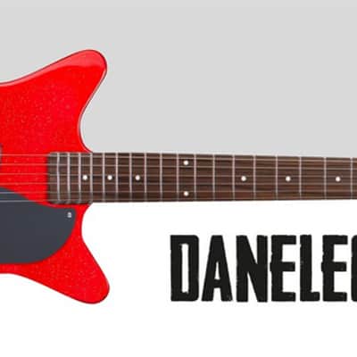 Danelectro GLITTER59-RED Semi-Hollow Spruce Body Maple Neck 6-String Electric Guitar image 4