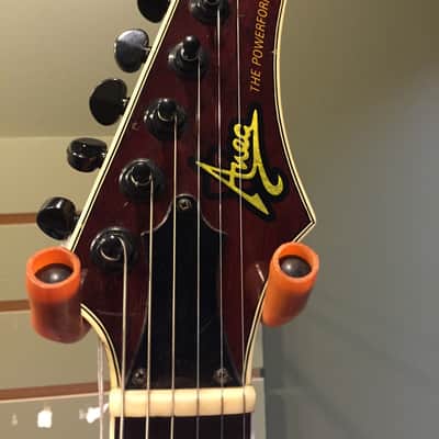 Vintage 1980's Japanese Anea Powerformer Series Electric Guitar Walnut Finish image 7