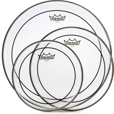 Remo Pinstripe Clear 3-piece Tom Pack - 10/12/16 inch image 1
