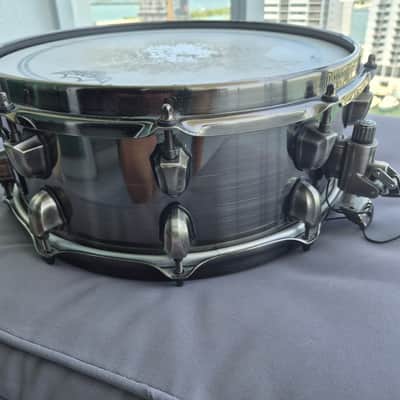 Mapex BPST4651LN Black Panther Machete 14x6.5" Steel Snare Drum 2010s - Brushed Nickel Over Steel image 5