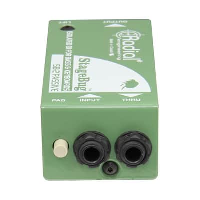 Radial Engineering StageBug SB-2 Compact Passive DI Bundle w/Pig Hog PCH10BK "Black Woven" Instrument Cable and Liquid Audio Polishing Cloth image 3