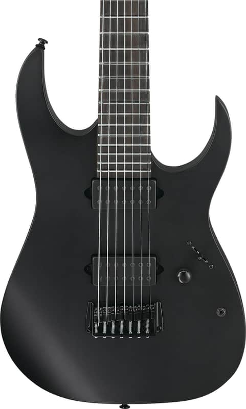 Ibanez Iron Label RGIXL7 7-string Electric Guitar - Black Flat image 1