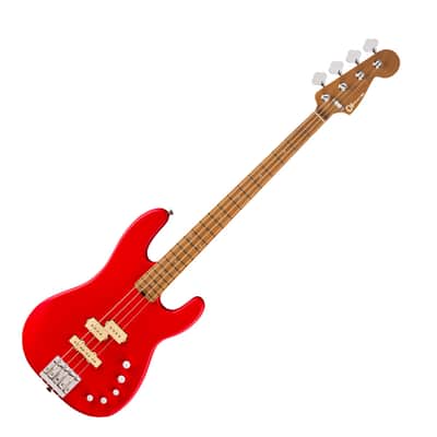 Charvel Pro-Mod San Dimas Bass PJ IV MAH - Bass Guitar - Satin Ferrari Red image 2