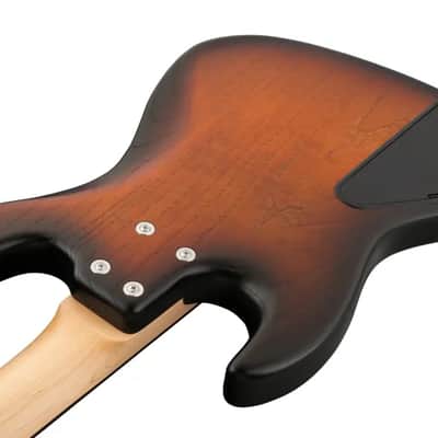 Sadowsky MetroLine 21-Fret Vintage P/J Bass-Swamp Ash Body-4 String-Almond Sunburst Transparent Satin-Fretless image 6