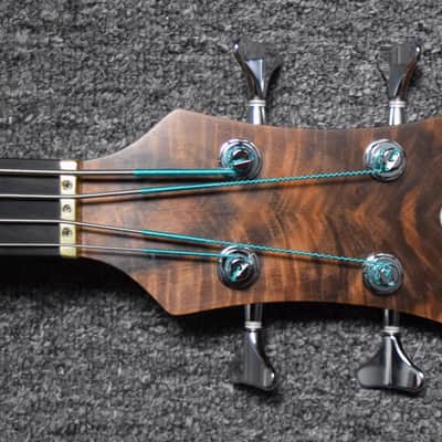 Alembic Stanley Clarke Signature Brown Bass, Natural Flamed Walnut w/ Ebony and LED's *OLD PRICE! image 4