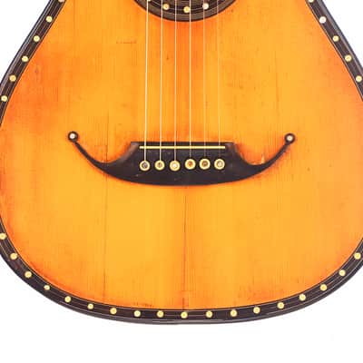 C.F. Marchal early Romantic guitar in shape of a coat of arms - outstanding sound and exceptional construction details - check video! image 4