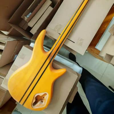 Left Handed 4 String Bass, Basswood Body, Maple Neck Through image 3