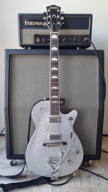 Gretsch G6129T-89 Vintage Select '89 Sparkle Jet with Bigsby 2021 - Present - Silver Sparkle image 1