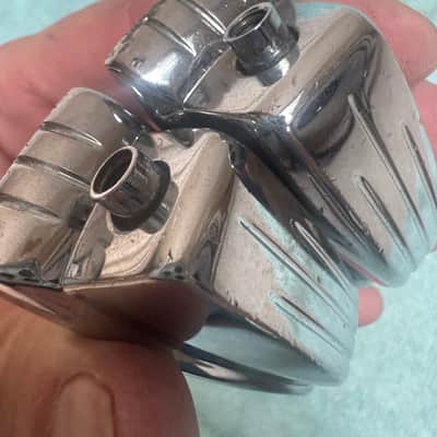 Ludwig Lot of 8 Vintage Large Classic Lugs for Floor Tom or Bass  Drum - #2 80s - Chrome image 12