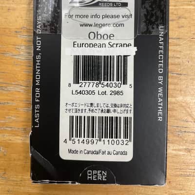 Legere European Scrape Medium Hard Oboe Reed image 2