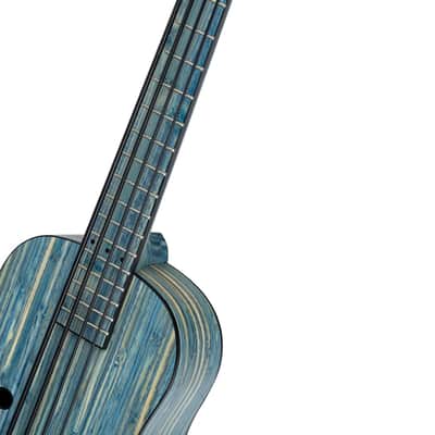 Ortega RUSWB-UB Bamboo Series Solid Bamboo Top & Neck Short Scale 4-String Acoustic-Electric Uke Bass w/Deluxe Gig Bag image 8