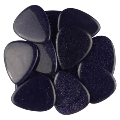 Blue Sandstone Stone Guitar Or Bass Pick - Specialty Handmade Gemstone Exotic Plectrum - 1 Pack New image 4