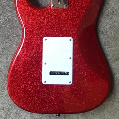 Squier Bullet Stratocaster Limited Edition Electric Guitar Red Sparkle image 7