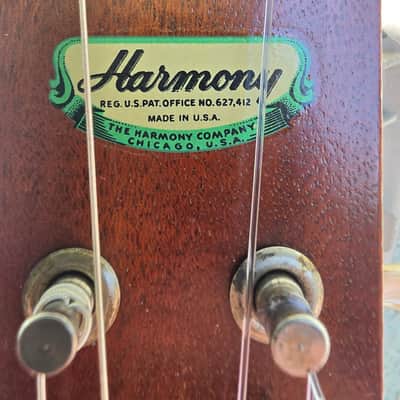 Harmony Baritone Ukelele 1950-1960s (Not certain) - Solid brown light gloss mahagony natural image 12