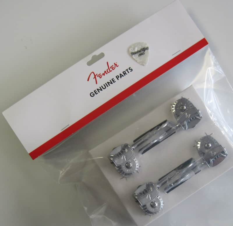 Fender American Deluxe Bass F-Logo F-Stamp Tuners set of 4 0097335049 image 1