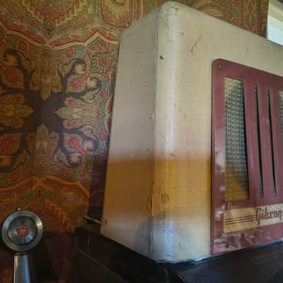 Gibson BR-9 10-Watt 1x8" Guitar Combo 1948 - 1950 - Ivory Leatherette with Trapezoid Grille image 3