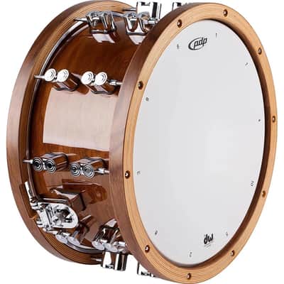 PDP LE Dark Stain Maple and Walnut 14”x7.5” Snare 2020s - Walnut stain image 5