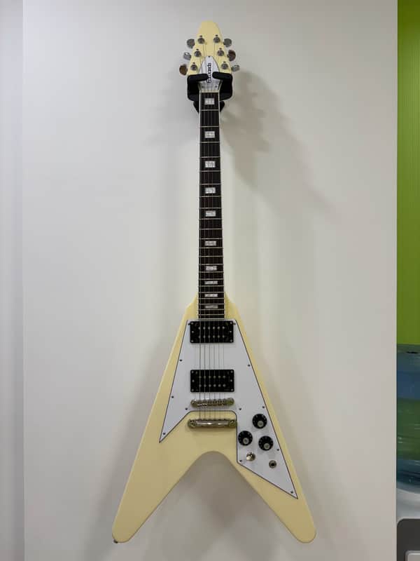 Edwards by ESP E-FV-LTD Flying V Hetfield Vintage White, Edwards