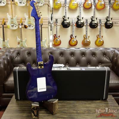 Fender Custom Shop Masterbuilt Yuriy Shishkov 1969 Stratocaster NOS Flame Top Birdseye Nk Royal Blue image 14