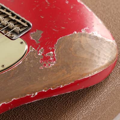Fender Custom Shop 1962 Roasted Stratocaster Ultimate Relic Torino Red Masterbuilt Greg Fessler image 9