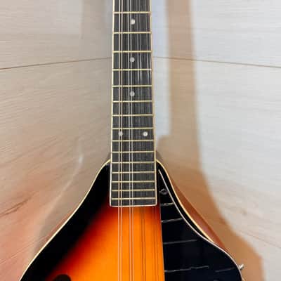 Unknown Vintage-Style A-Style 8-String Mandolin Sunburst w/ Hardshell Case image 3