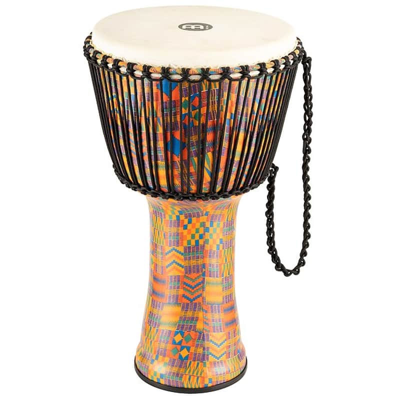 MEINL PADJ2-XL-G (Ziegenfell) Travel African Djembe 14 Zoll kenyan quilt image 1