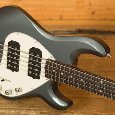 Sterling StingRay 5-String HH Bass - Rosewood - Charcoal Frost image 5