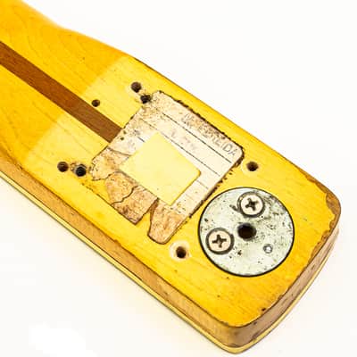 Vintage ’74-‘75 Fender Jazz Bass Neck w/ Original Tuners, Fretless Fingerboard, Bullet Truss Rod, 3-Bolt Micro-Tilt image 4