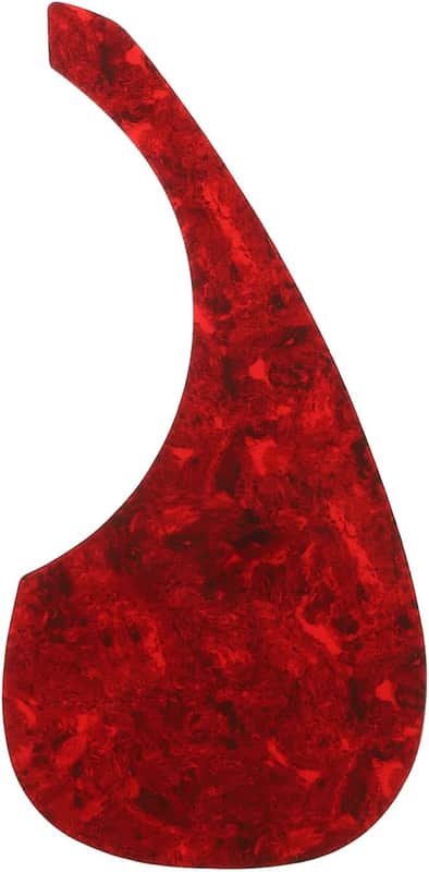 Acoustic Guitar Pickguard Fit 41 Inch Self Adhesive Right Handed Acoustic-Electric Guitar Parts Long Water Drop Shape Red image 1