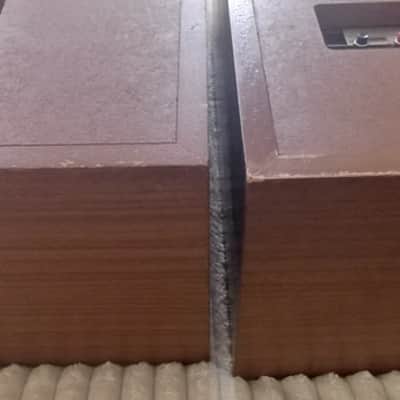 SONY Carbacon / SS-3035 Loudspeakers 1980s - Teak cabinets, with composite front face and material grilles image 11