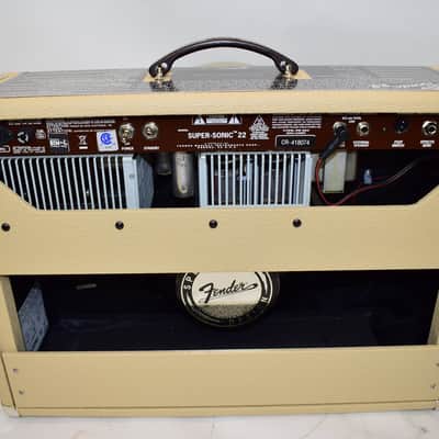 2024 Fender Super-Sonic 22 22-Watt 1x12" Combo Guitar Amp, Blonde w/ Footswitch & Cover image 6
