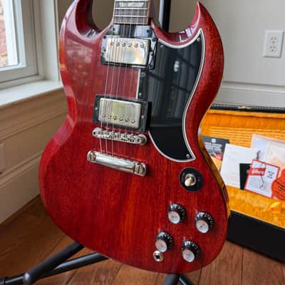 2026 Gibson Custom Shop ‘61 Les Paul SG Standard Stop Tail VOS - Cherry Red image 2