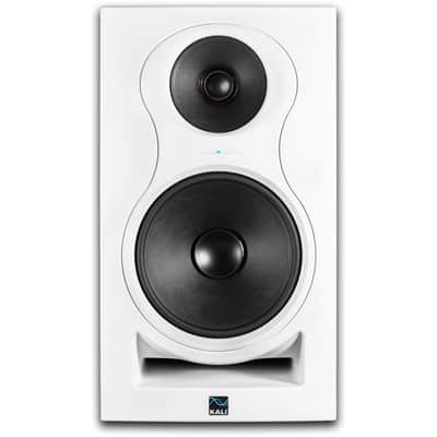 KALI AUDIO IN-8W V2 8" Powered 3-way Studio Monitor - 140W Speaker System - Boundary Compensation EQ Settings - For Mixing, Recording, Audio Production - XLR, TRS, RCA Inputs - Single, White image 1