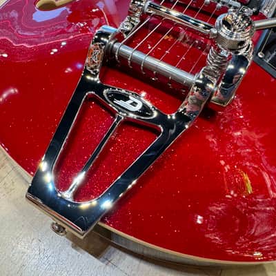 Duesenberg Starplayer TV 2024 Semi-Hollow Electric Guitar Red Sparkle image 8