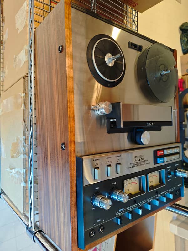 TEAC A-5500 1/4" 2-Track Reel to Reel Tape Recorder 1970s - Black image 1